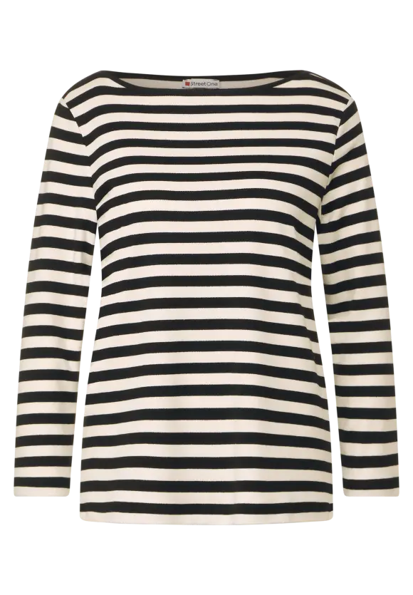 Shirt mit Streifen - Black