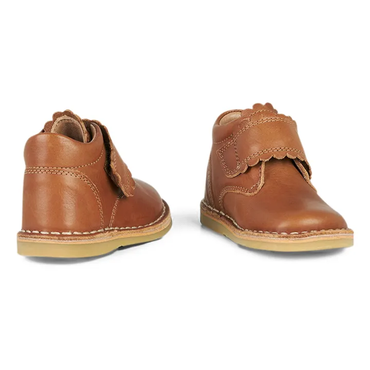 Petit Nord Boots Scratchs Scallop | Cognac