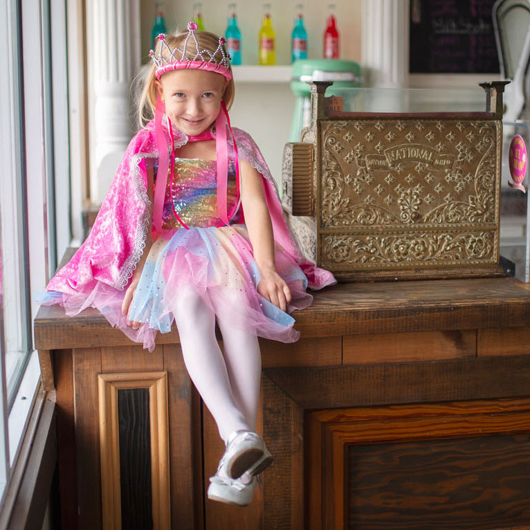 Diamond Sparkle Cape Roze, 5-6 jaar