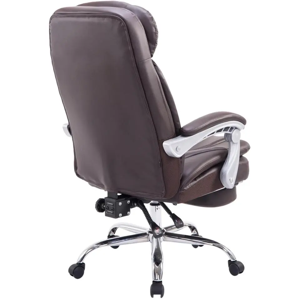 CLP Bureaustoel XL Troy chroom Frame - Kunstleer - bruin