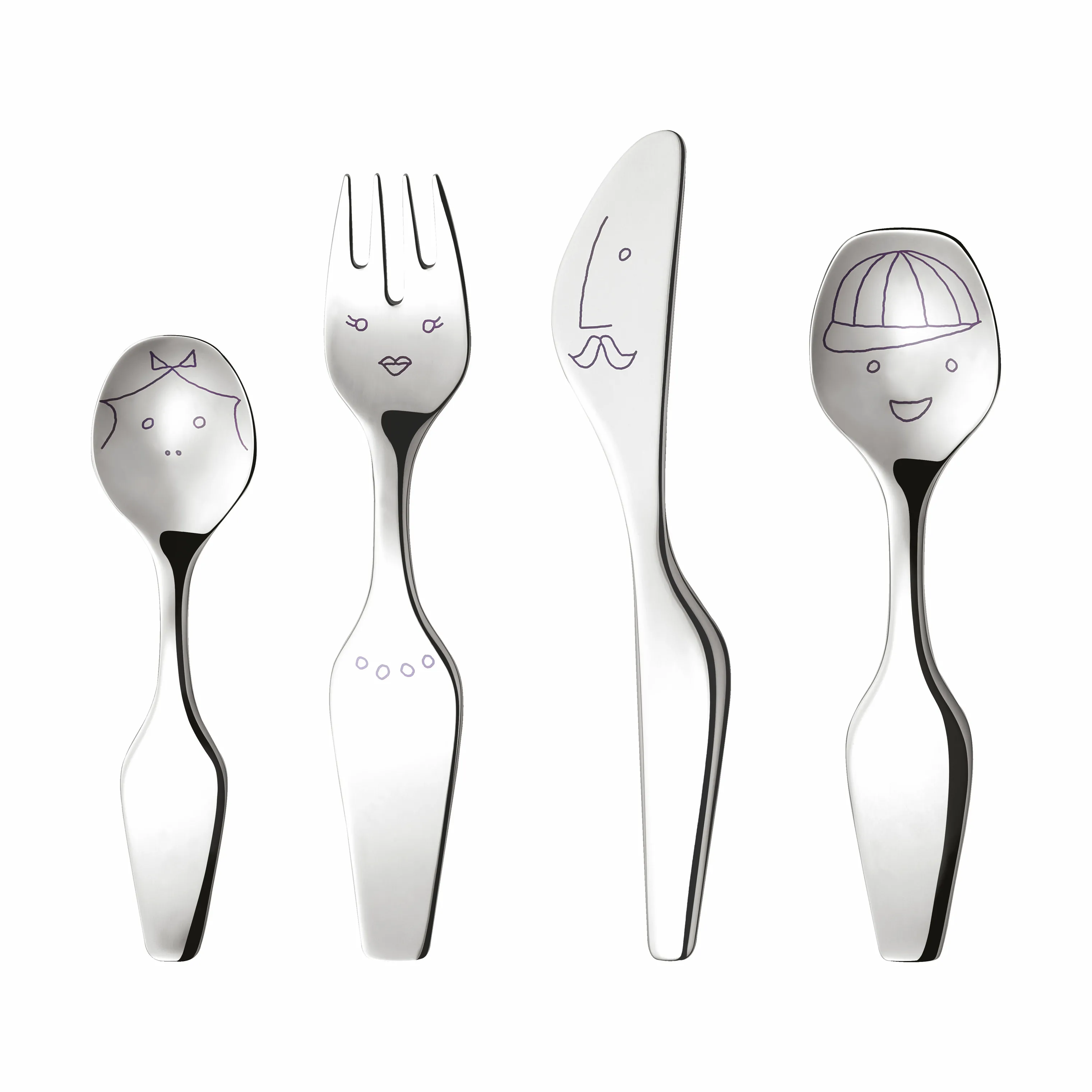 Georg Jensen The Twist Family Børnebestik - 4 dele