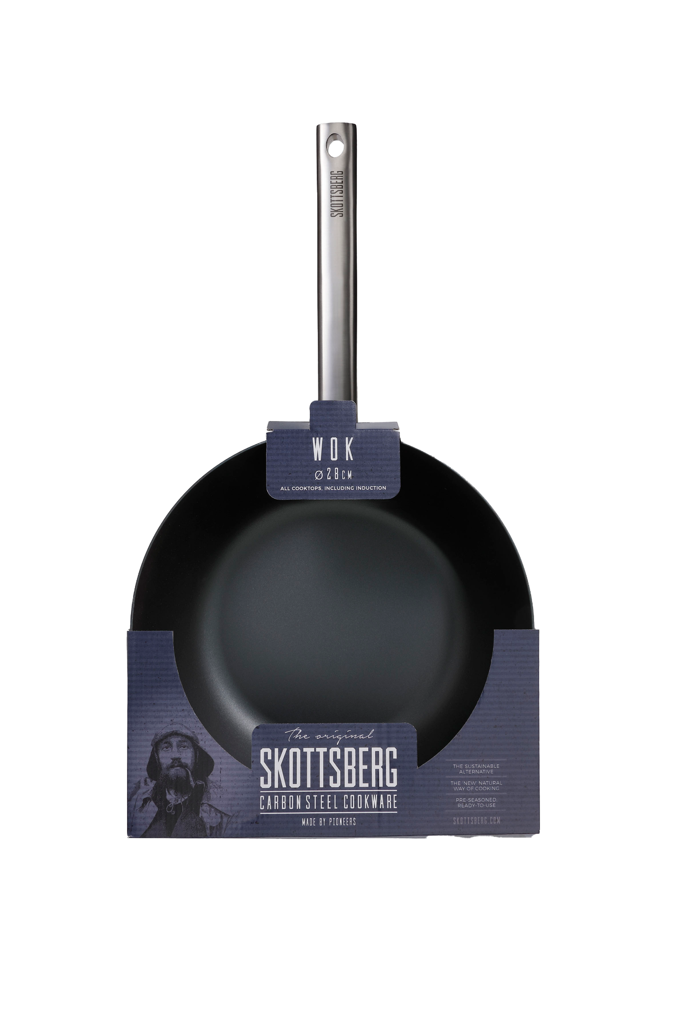 Skottsberg - Carbon Steel - Wokpan - Plaatstaal -28 cm