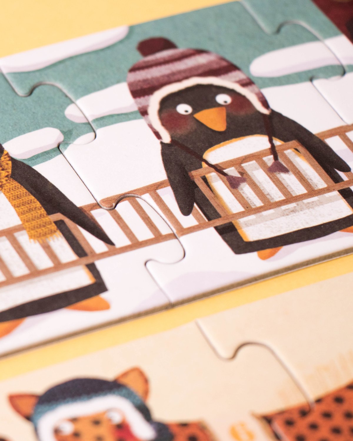 Puslespill og Tellelek – 10x Puslespill Barn 3år+ | 10 penguins puzzle NEW