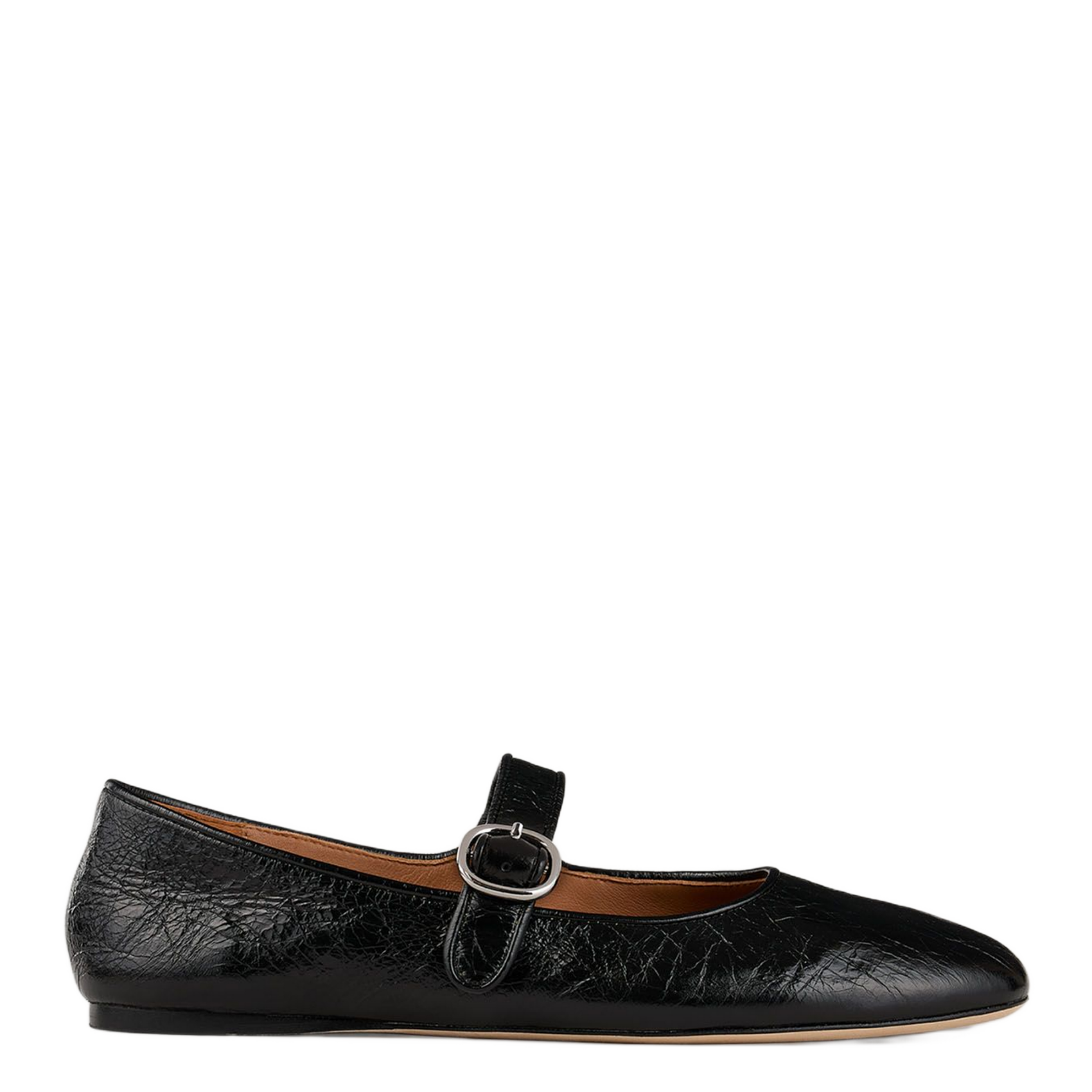 Ballerines en cuir brillant | Noir