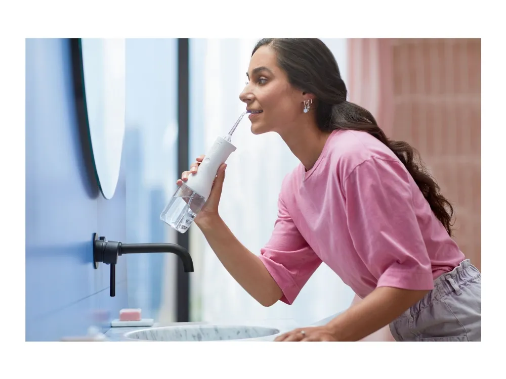 Philips Sonicare Power Flosser 3000 HX3826 - Mundskylning - trådløs - hvid