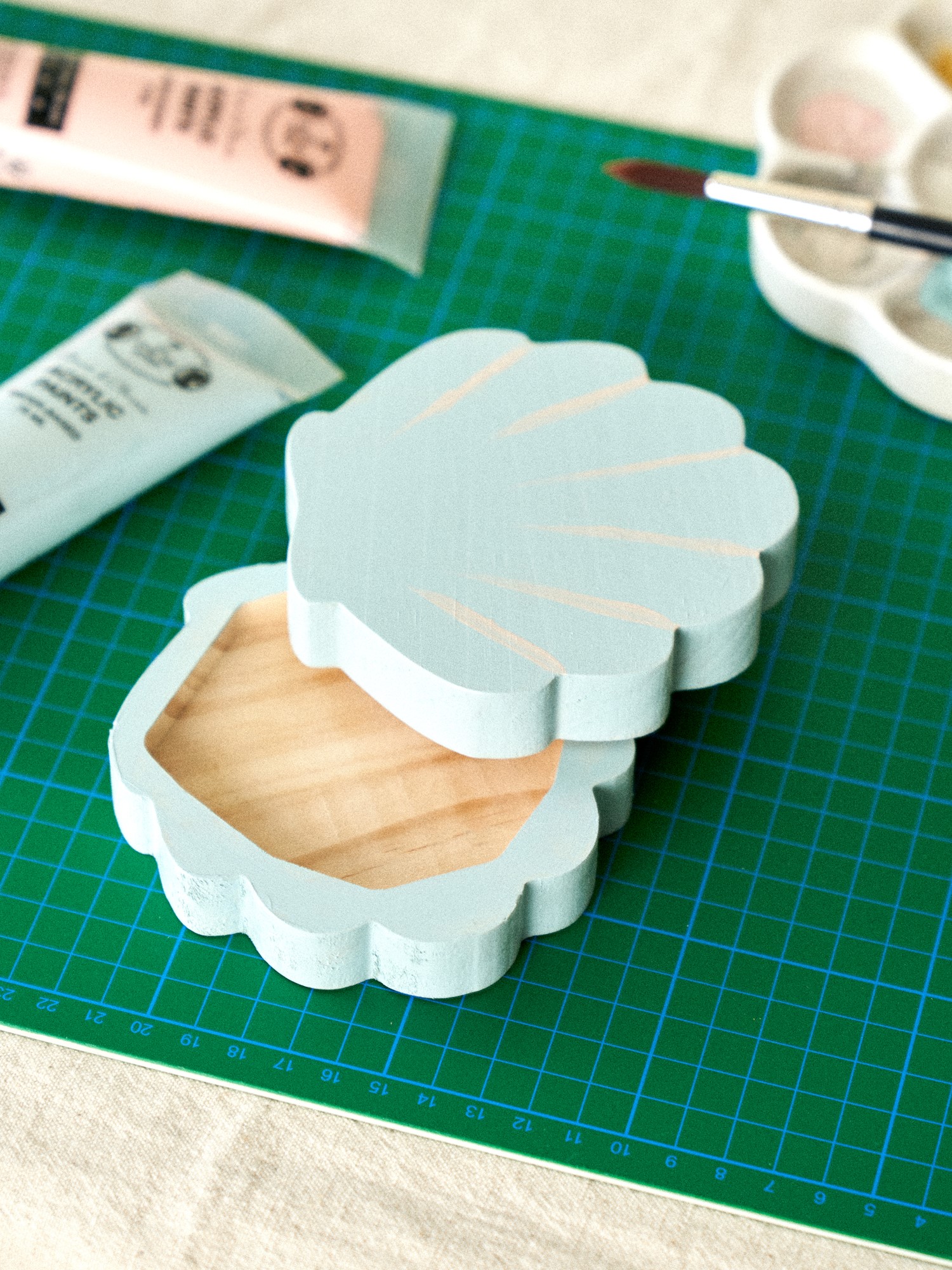 DIY-æske i træ | Fyrretræ. 11 x 11 x 4 cm. | Nature