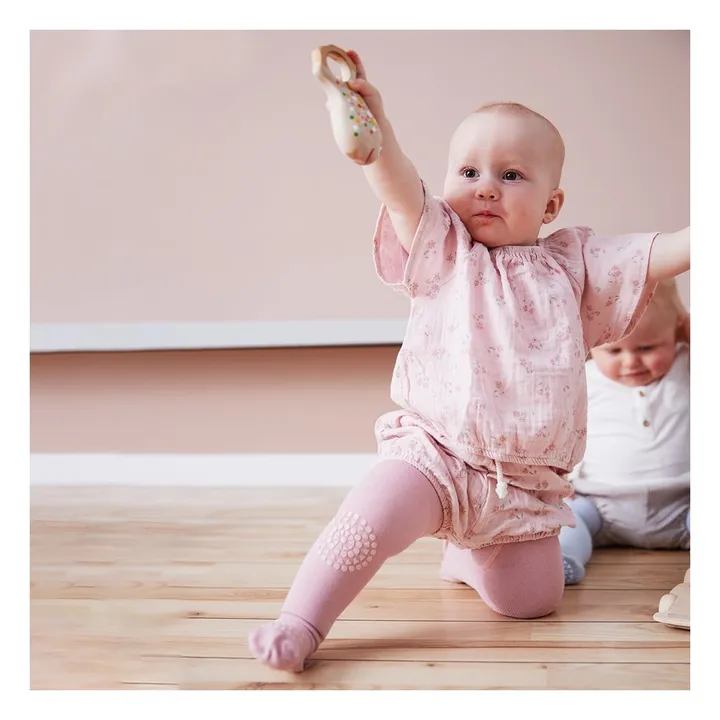 GOBABYGO Collants Antidérapants Genoux et Pieds | Rose