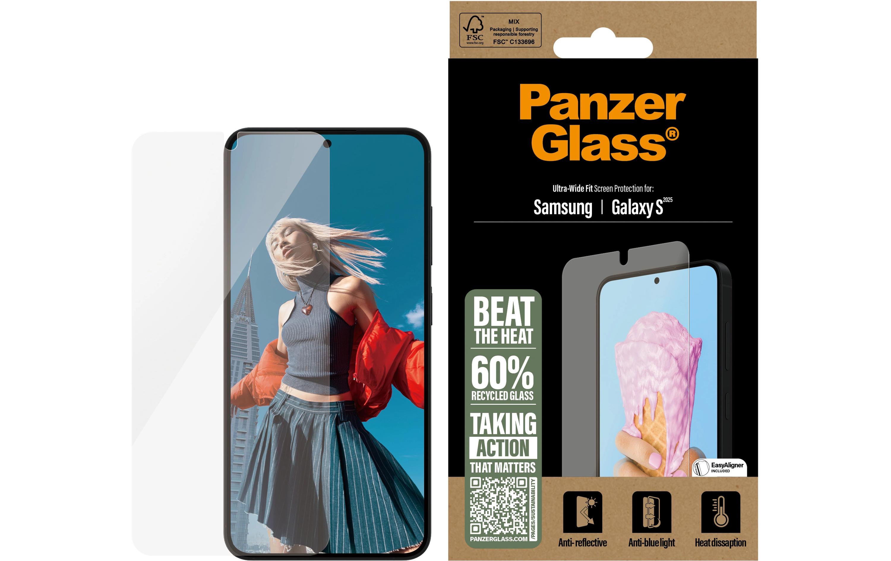 Displayschutz Ultra Wide Fit All-in-One Galaxy S25Display-Schutzfolie für das Samsung Galaxy S25
