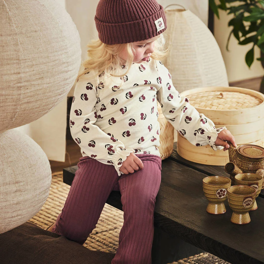 Z8 mini longsleeve Hinde ecru/donkerrood