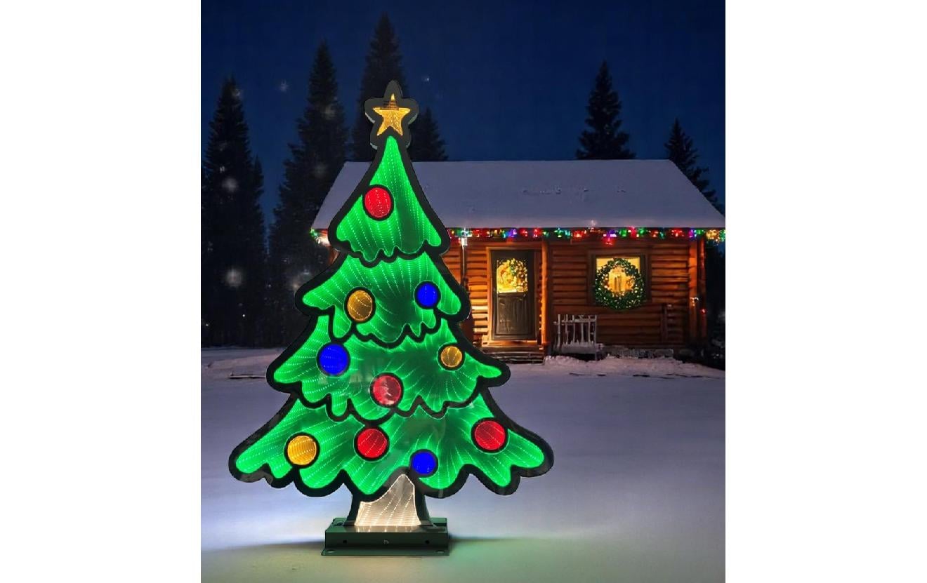 LED Figur Baum Infinity Effekt, 5 cm x 44.5 cm x 64.5 cmLED Figur