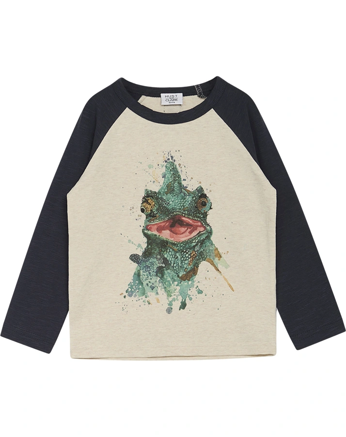 Langarmshirt ARCHIE LEGUAN in wheat melange