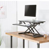 Station de travail assis-debout pour 1 écran, noir