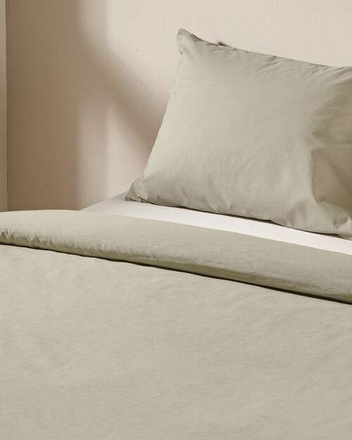housse de couette en coton doux 140x200/220 vert