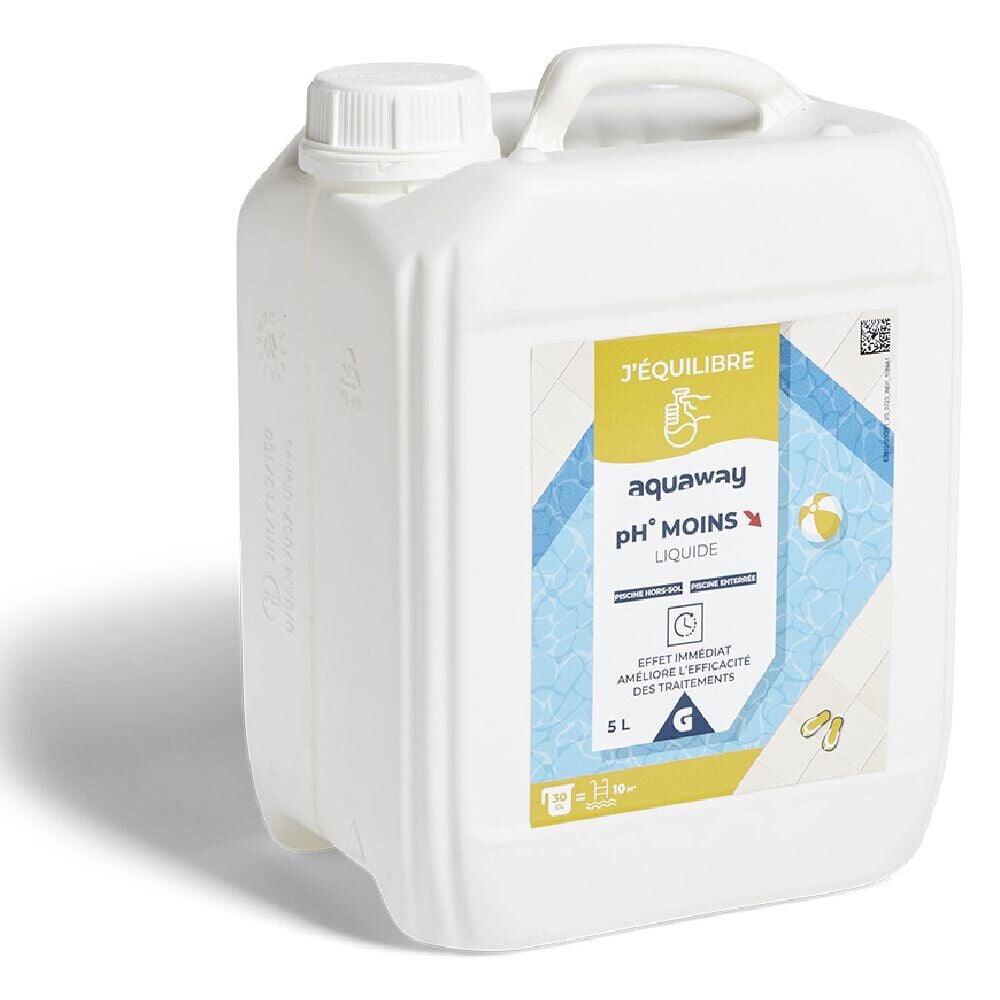 Correcteur pH MOINS liquide en bidon de 5L - Aquaway