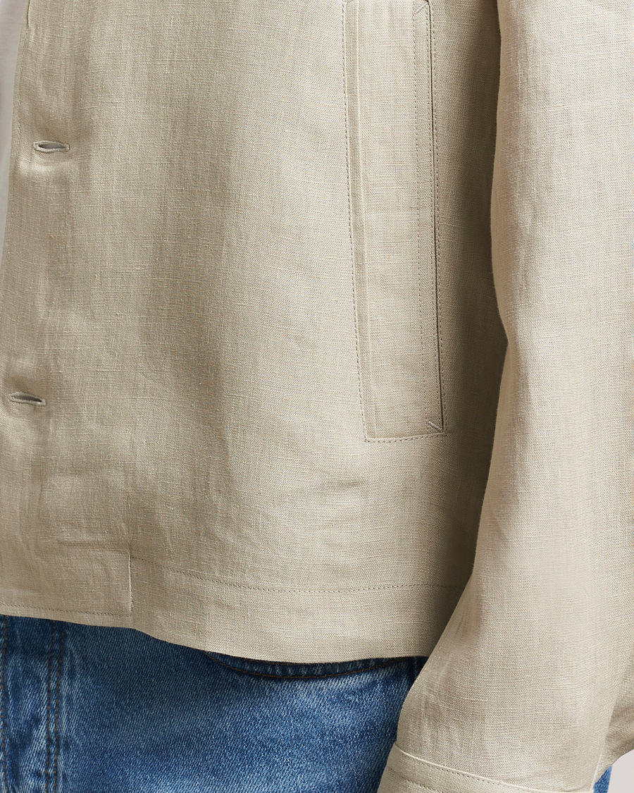 Tiger of Sweden Barnaby Linen Overshirt Cream Sand