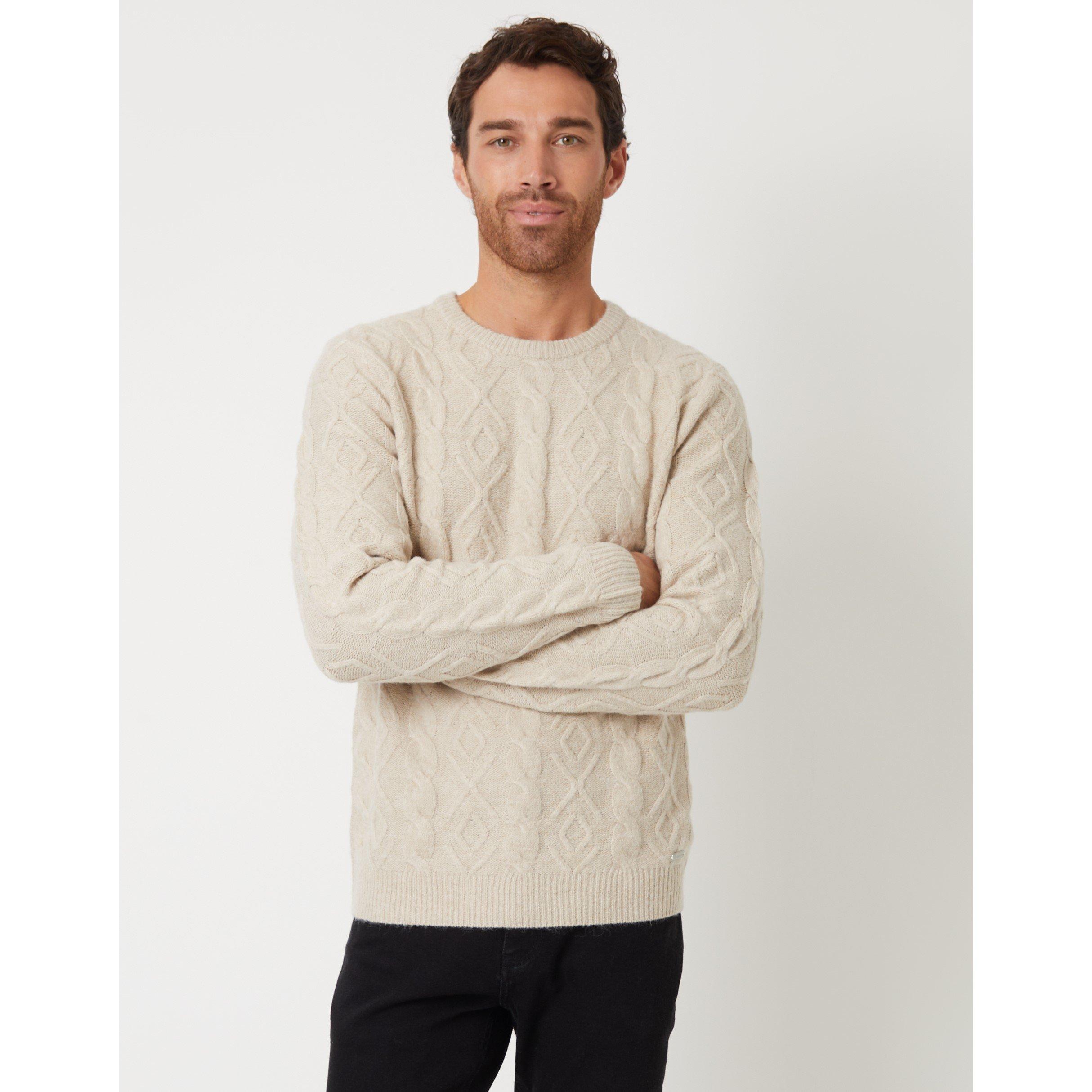 Threadbare Cable Knit Jumper Mens