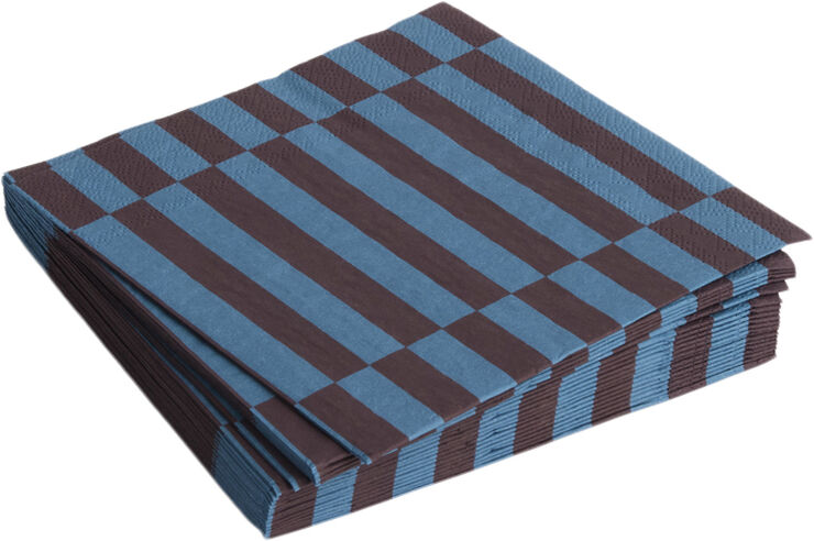 Hay Pattern Napkins-Set of 20 Lunch-Anthracite and bordeaux pillar stripe