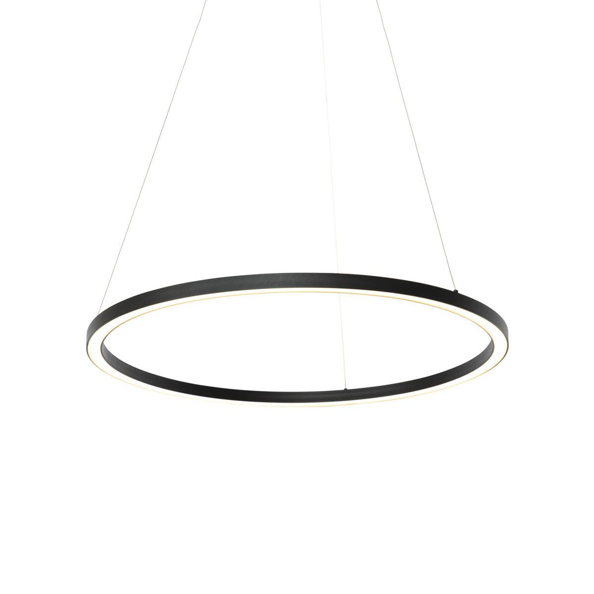 Smart hanglamp zwart 80 cm incl. LED en RGBW - Girello