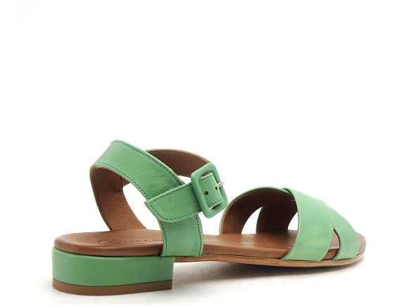 Lune et l autre nu pieds plats femme colette vert