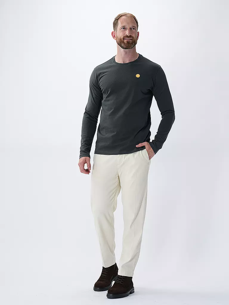 KNOWLEDGE COTTON APPAREL Langarmshirt  grau