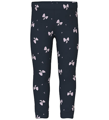 Name It Leggings - NmfDavina - Sweat - Dark Sapphire/Schleifen