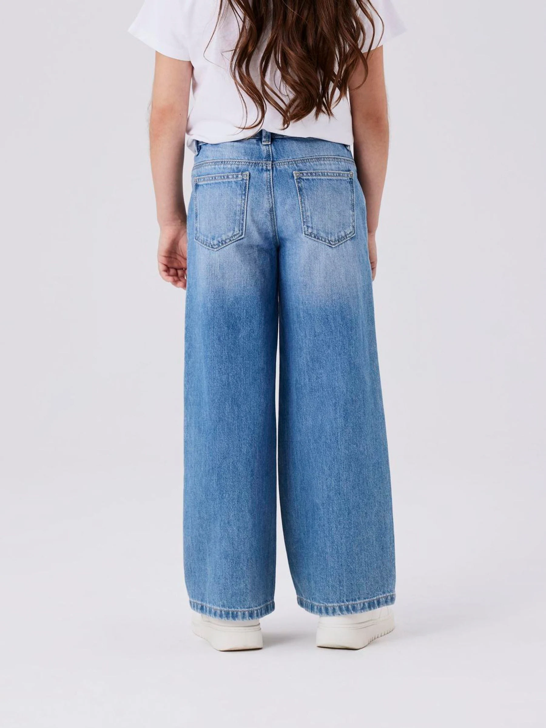 Normaal blauw - Name It Wide Leg Jeans