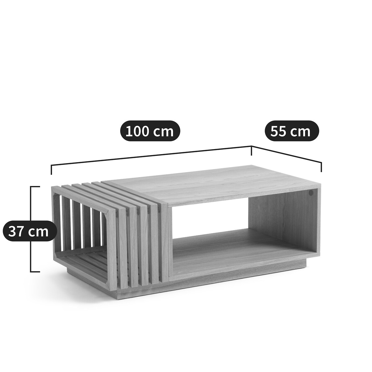 LA REDOUTE INTERIEURS<br>Mesa de centro em chapa de freixo, Theonie