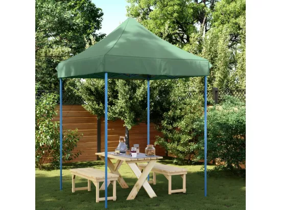 Tente de réception pliable escamotable vert 200x200x306 cm