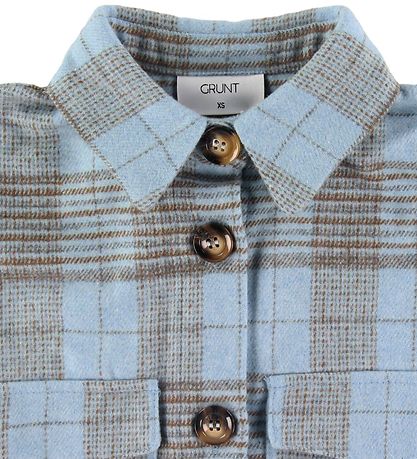 Grønt Vest - Nadya - Baby Blue m. Tern