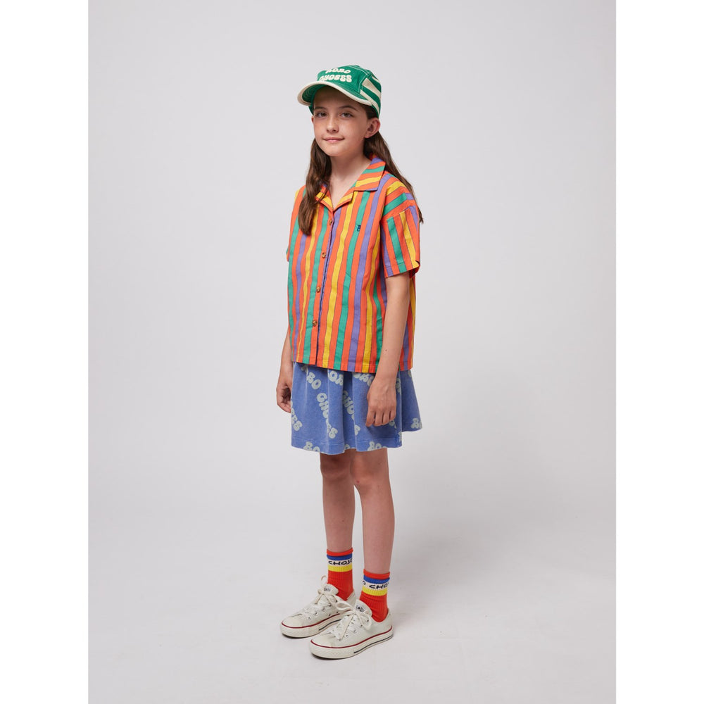 Køb Bobo Choses Blue Wavy Bobo Choses All Over Waffle Nederdel