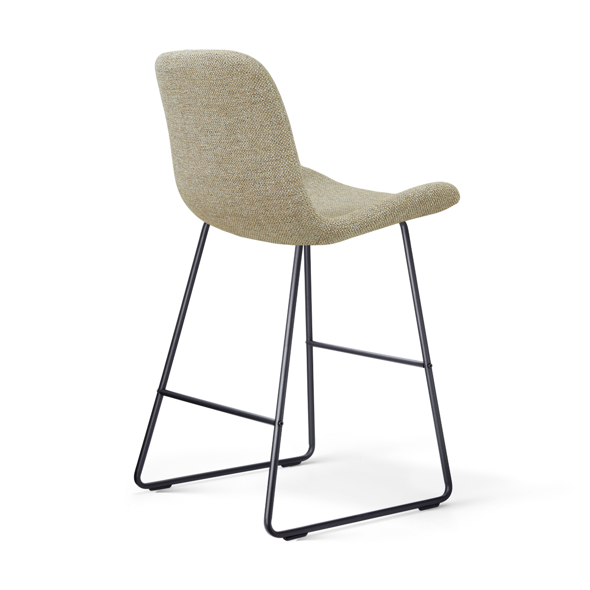 Barkruk Nino-Fé zwart onderstel taupe melange 65 cm