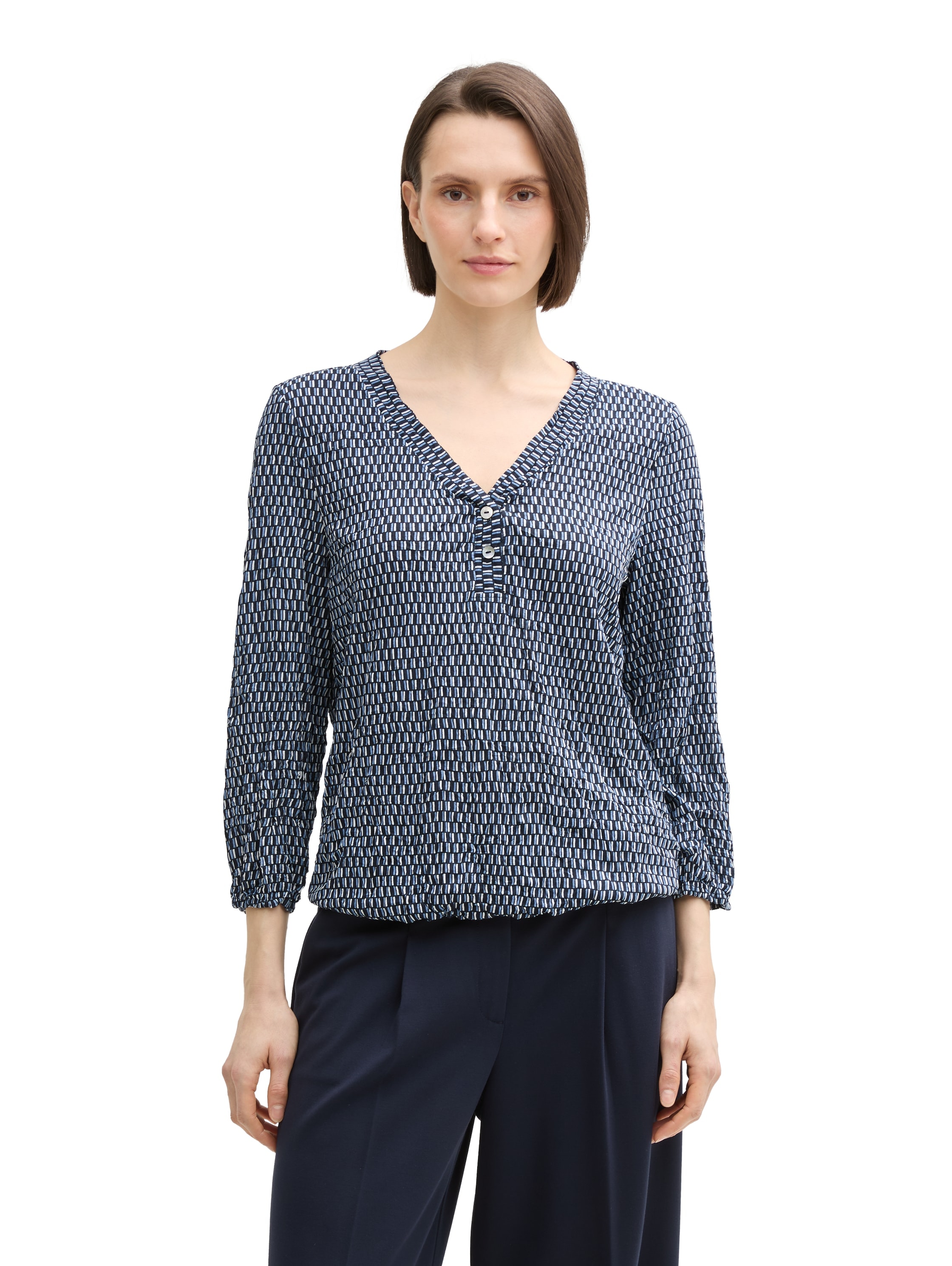 TOM TAILOR Blusenshirt , in Crinkle Optik