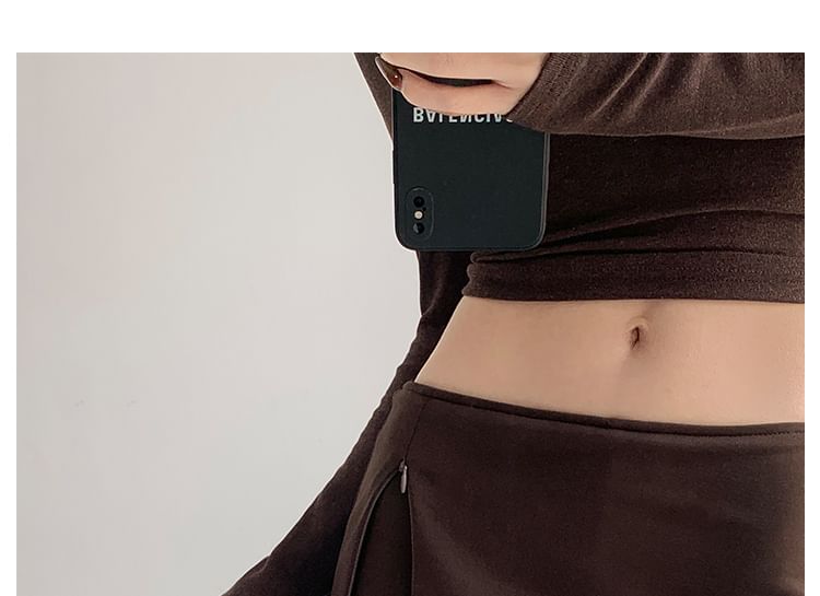 Shira - Mid-rise effen rok met overlay en uitlopende broek