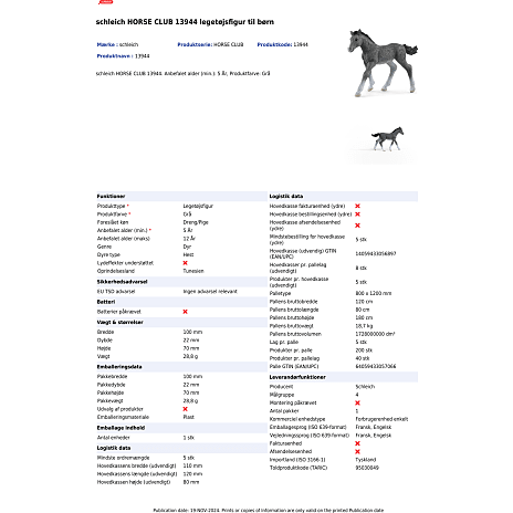 Schleich 13944 trakehner føl