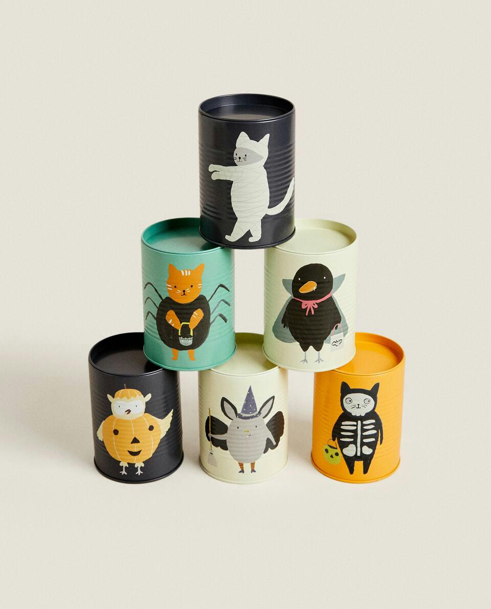 Conjunto de brinquedos de lata para o Halloween para crianças