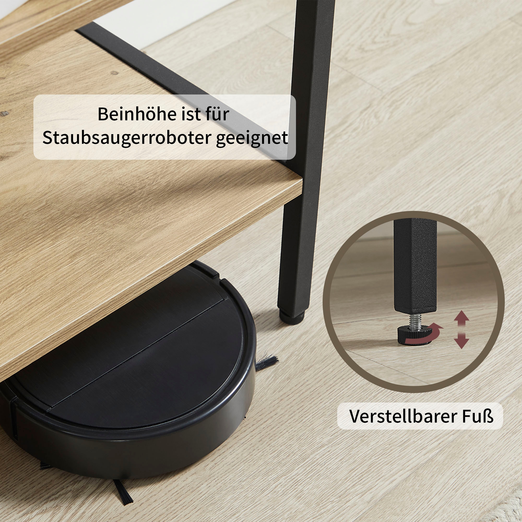 GOODproduct Garderobenschrank »Tayler« pflegeleichte Melaminoberfläche, Metallgestell, natürliche ABS-Kanten