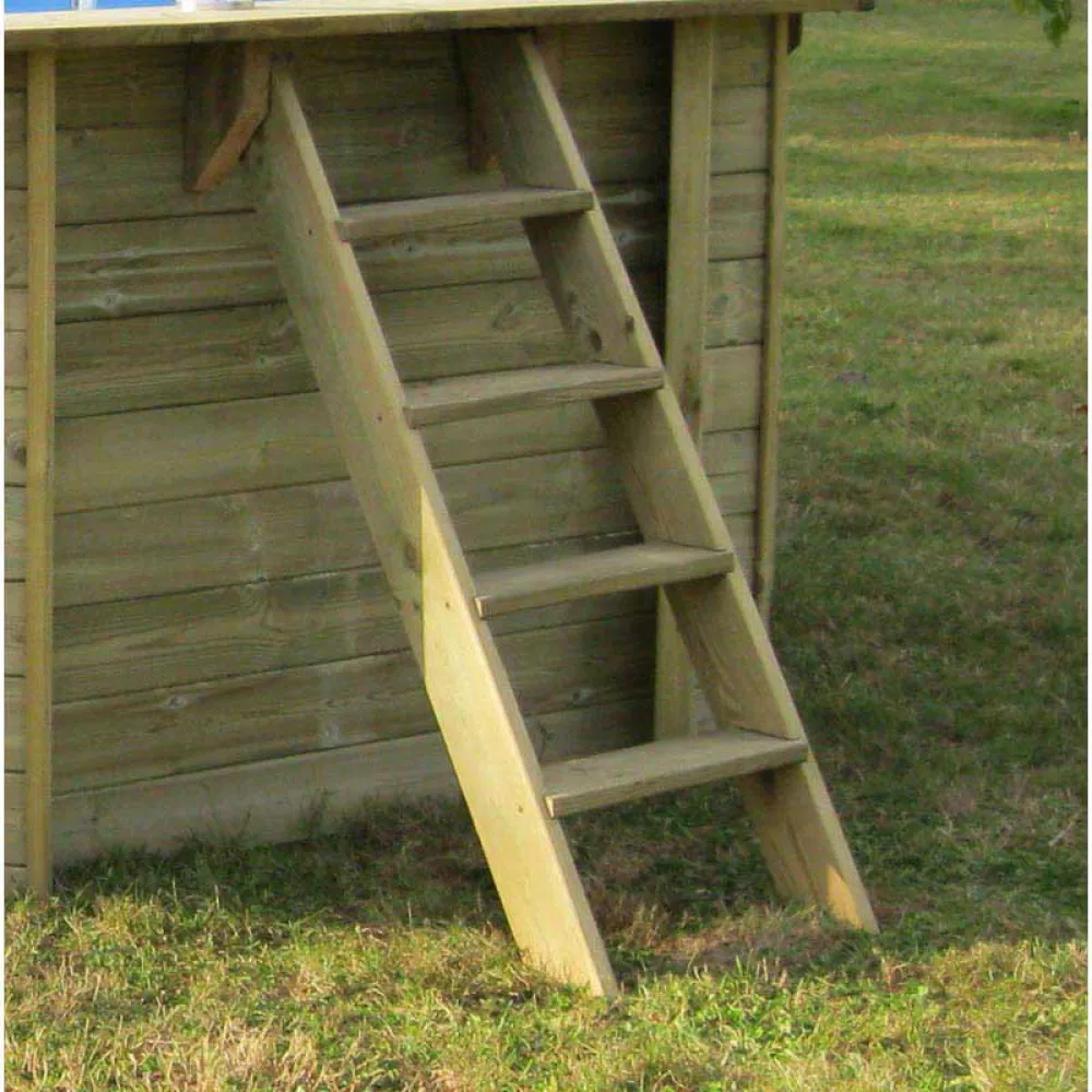 Gre pools Sunbay oval safran 2 620x395x136 cm Aufstellpool aus Holz