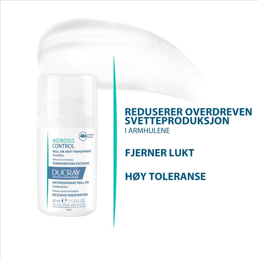 Ducray Hidrosis Control Roll-on anti-perspirant deodorant 40 ml