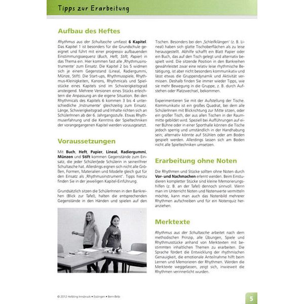 Helbling Verlag Rhythmus aus der Schultasche