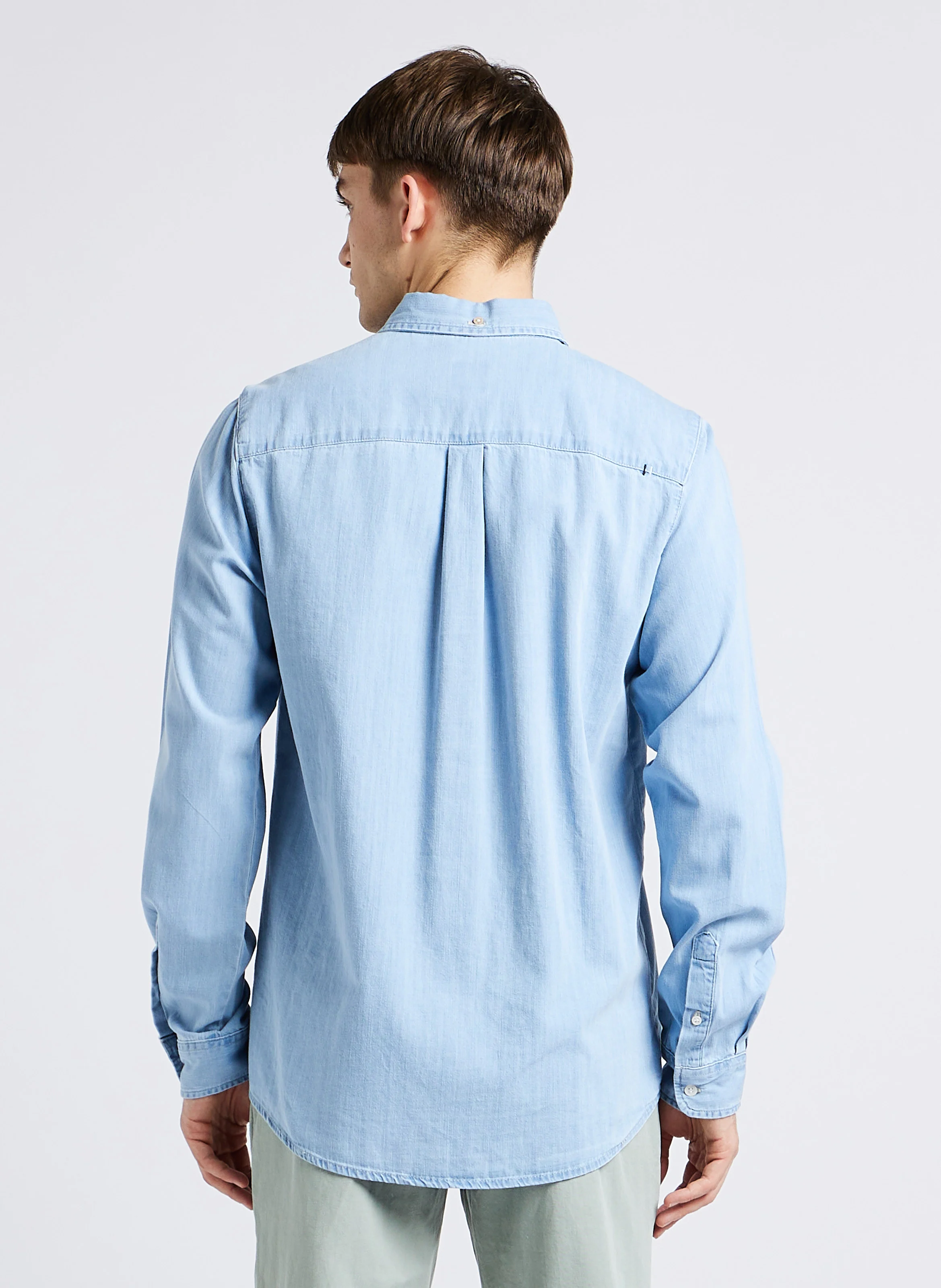 IVOY - Chemise col américain en coton | Bleu