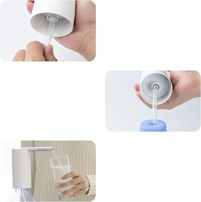(13.5x14.5cm) Automatischer USB Flaschen Wasserspender Portabler Getränke Wasserhahn Gallonen Pumpe Dispenser - Weiss