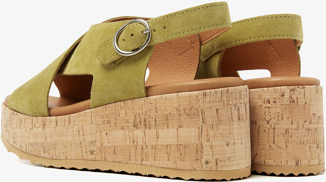 VIA VAI groene via vai sandalen sissel raise