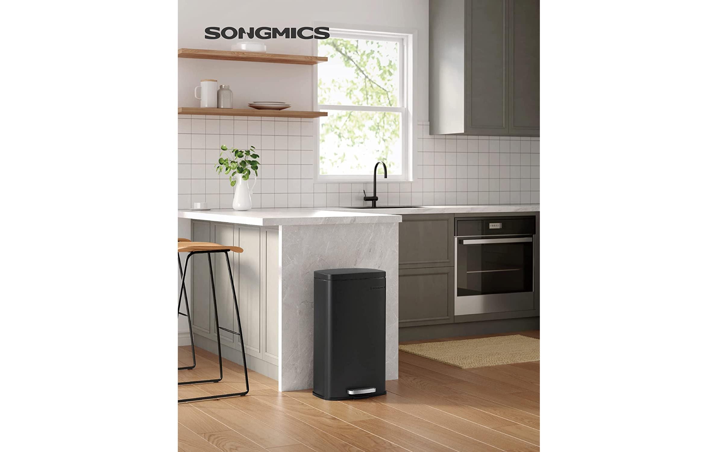 Abfalleimer 30 l, Grau<br>Stylischer Treteimer