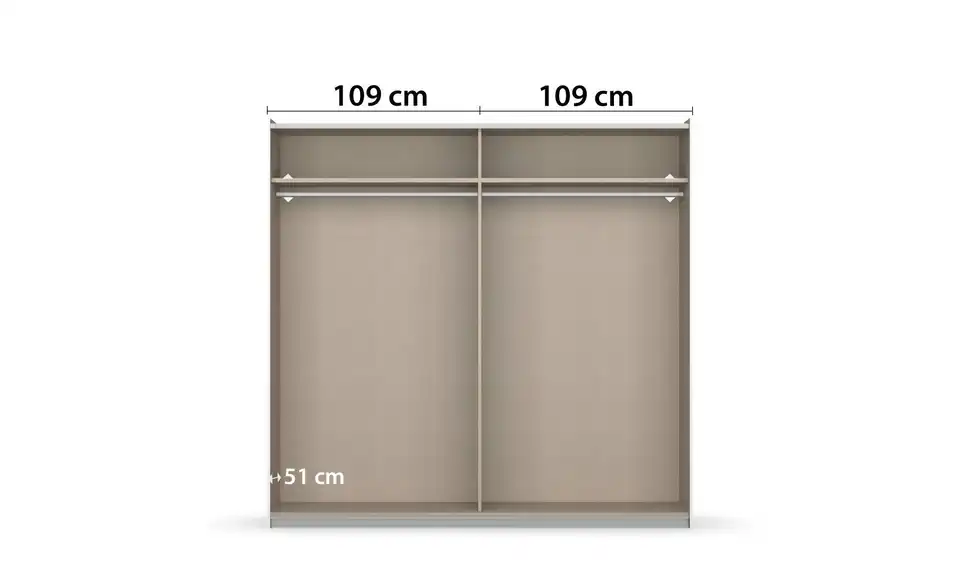 Schwebetürenschrank 218 cm