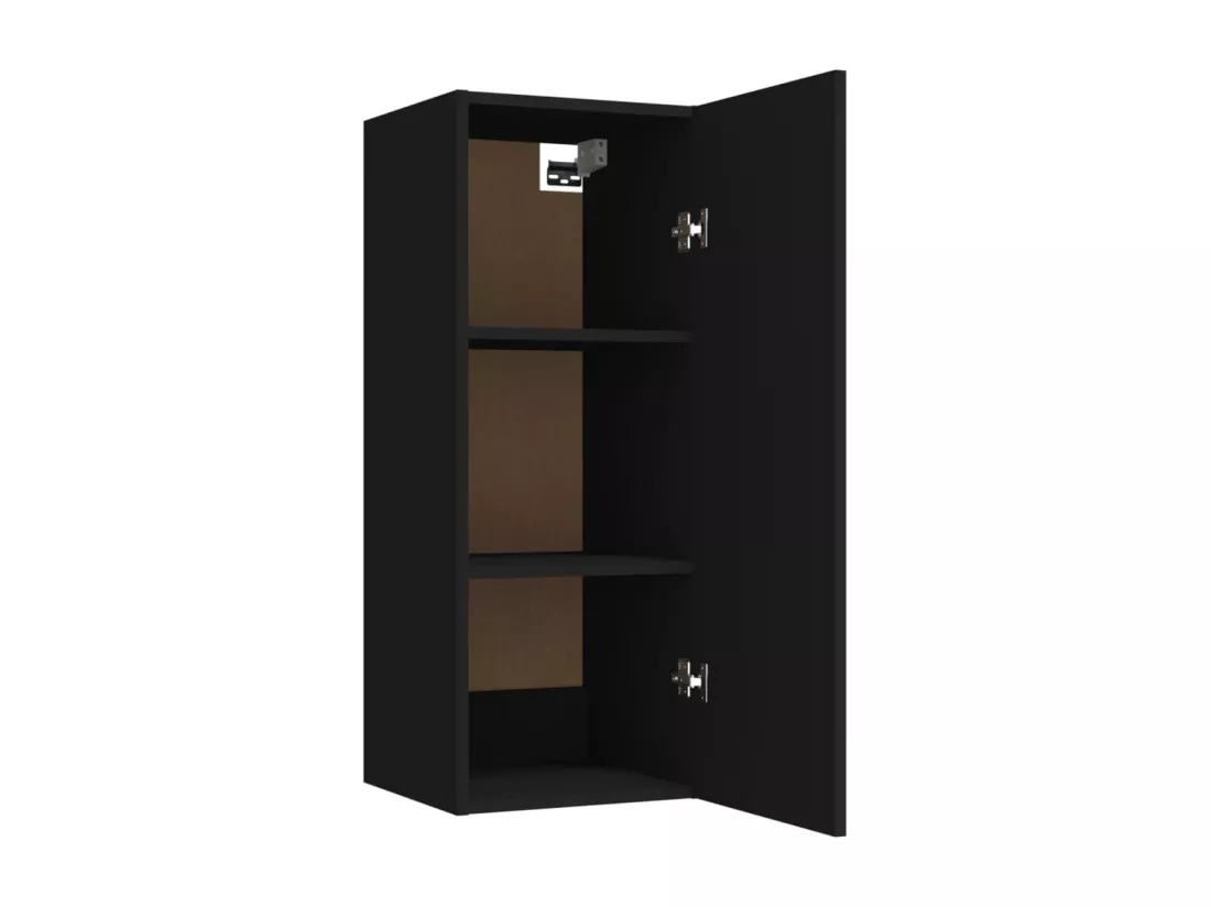 Armoire murale suspendue Noir 34,5x34x90 cm Bois d'ingénierie