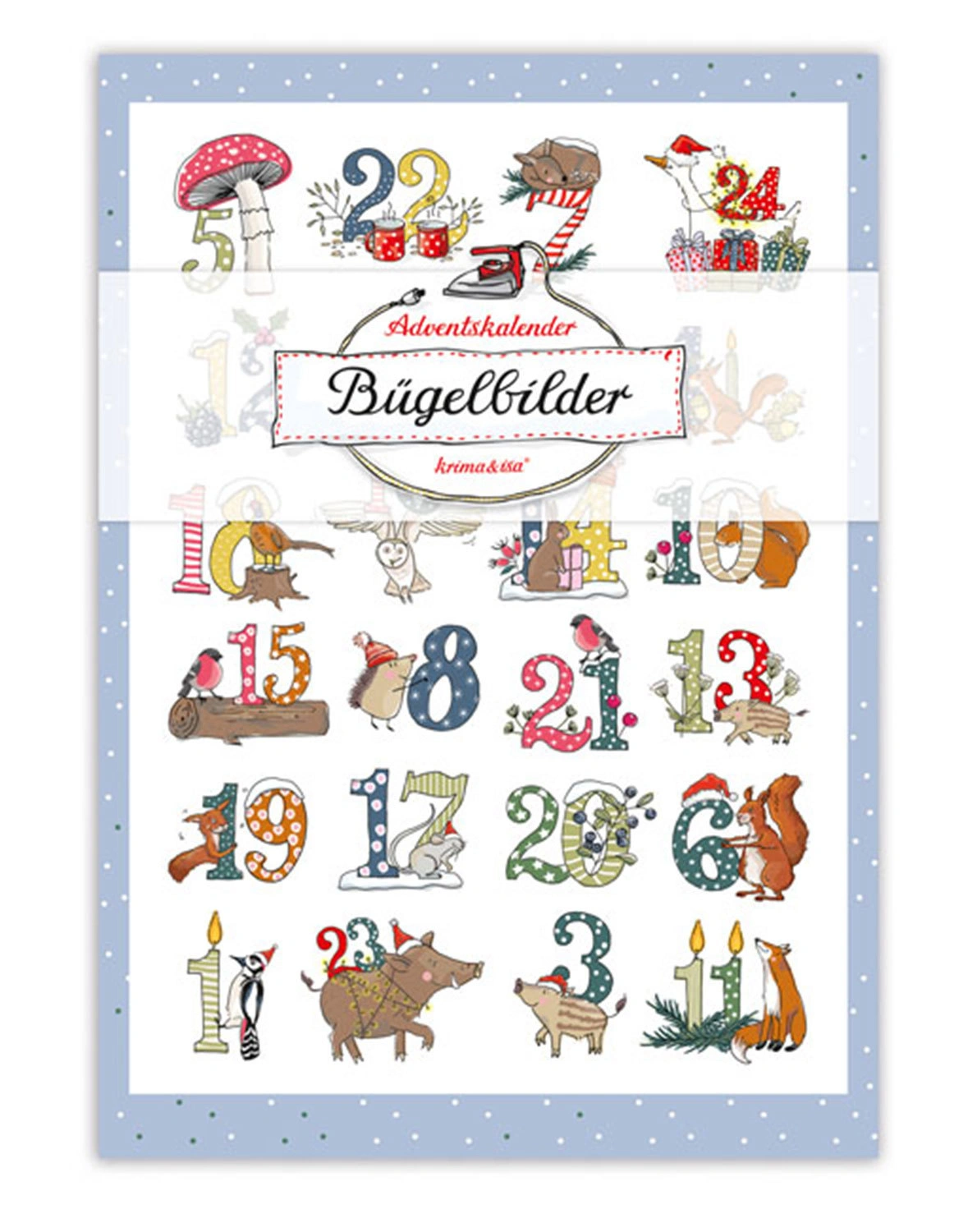 Bügelbild-Adventskalender WALDTIERE