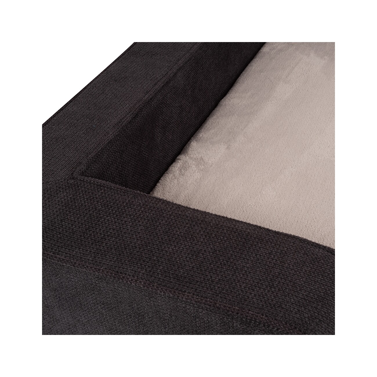 Knuffelwuff orthopädisches Hundebett mit Wendekissen aus Velours Bellamy schwarz M-L