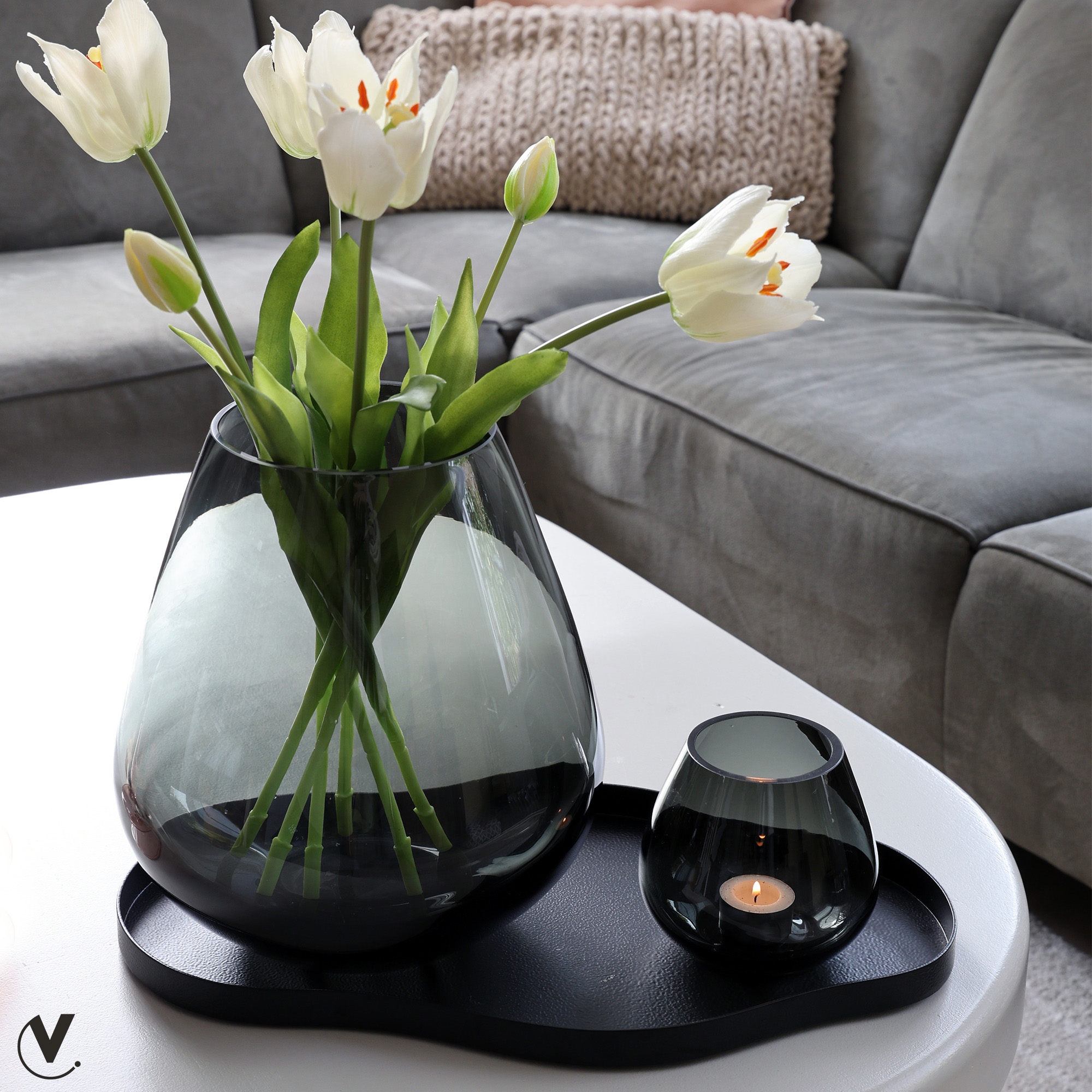 Dienblad Bauru M black L66 x B37,5 x H2 cm *Verwacht mid Feb