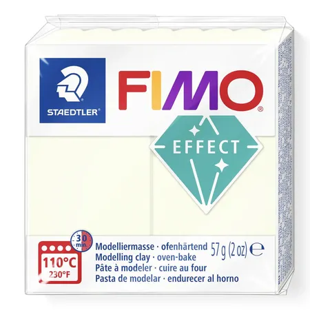 STAEDTLER® FIMO® 8010 Modelliermasse Fimo effect nachtleuchtend weiß