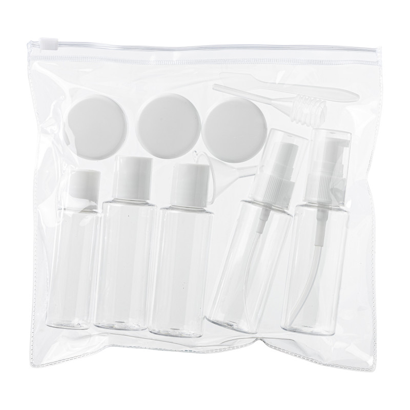 Reisflesjes in etui - set van 7